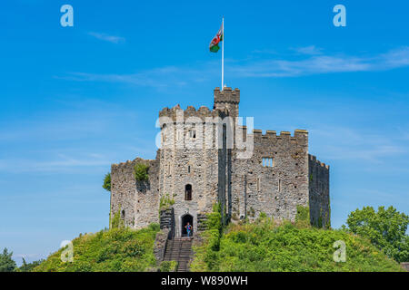 Cardiff Castle in Wales, UK Stock Photo