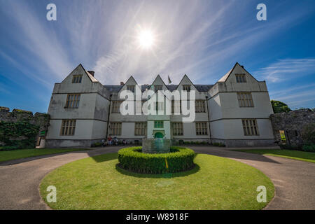 Exterior architecture of St Fagans Castle at the St Fagans National Museum of History in Cardiff, Wales Stock Photo