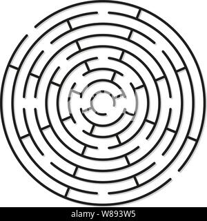 Round maze icon Stock Vector