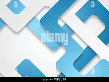 Blue and grey stripes abstract concept background. Geometry modern vector design Stock Vector