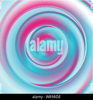 Holographic foil neon abstract circles swirl background. Vector design Stock Vector