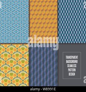 5 illustrator swatch Seamless pattern vector scalable graphic Stock Vector