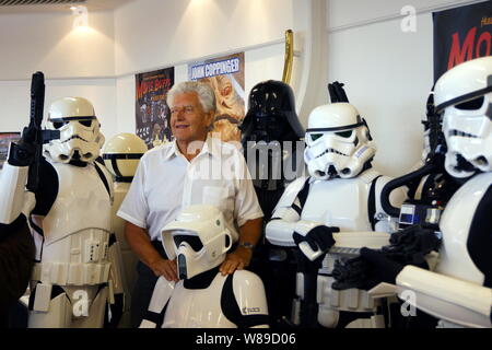 David Prowse, a British actor known for physically portraying Darth Vader in the original Star Wars trilogy, attends a comic-con in Hull. Stock Photo