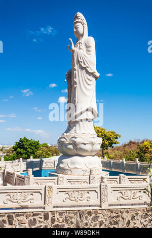 Buddha statue at the Buu Son Buddhist Temple near the Poshanu or Po Sahu Inu Cham Tower in Phan Thiet city in Vietnam Stock Photo