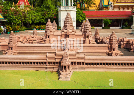 Angkor Wat temple miniature in Phnom Penh in Cambodia Stock Photo