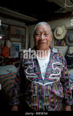 A maya indigenous man in San Jorge La Laguna, Solola, Guatemala. Stock Photo