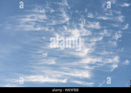 Cirrus Uncinus clouds above the Sussex countryside, England, UK Stock Photo