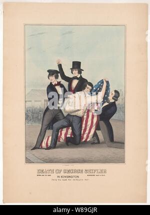 Death of George Shifler. Born Jan 24 1825 murdered May 6, 1844 in Kensington - J.L. Magee lith. Stock Photo