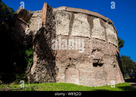 Ruins of the Baths of Trajan a bathing and leisure complex built in ancient Rome starting from 104 AD Stock Photo