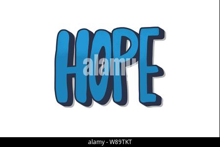 the word hope in bubble letters
