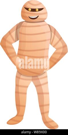 Zombie mummy icon. Cartoon of zombie mummy vector icon for web design isolated on white background Stock Vector