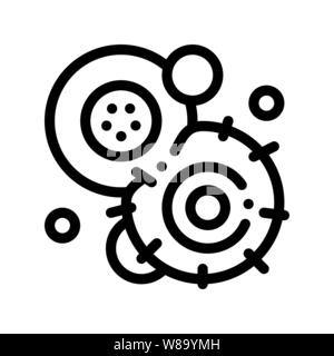 Cancerous Stem Cell Pathogen Element Vector Icon Stock Vector