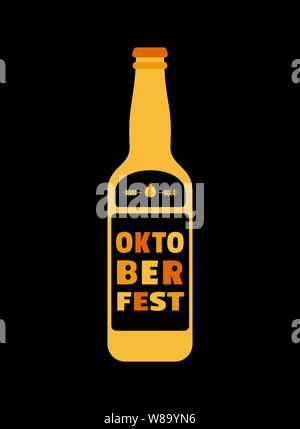 Oktoberfest hand drawn flat color vector icon Stock Vector