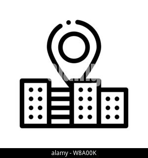 Gps Locaton Mark And Building Vector Sign Icon Stock Vector Image & Art ...