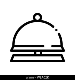 Reception Equipment Bell Vector Thin Line Icon Stock Vector