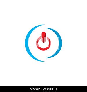 power button icon. Logo element illustration.power button symbol design. colored collection. power button concept. Can be used in web and mobile Stock Vector