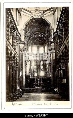 Degoix, Celestino (1860-1890) - Genova - Interno del Duomo - Datato 1884 - recto. Stock Photo
