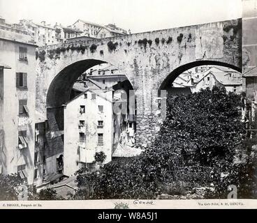 Degoix, Celestino (floruit 1860-1890) - Genova - Ponte. Stock Photo