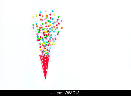 Celebration,party concepts ideas with confetti from colorful star shape Stock Photo