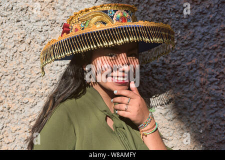 Local colour at the Virgen del Carmen Festival, held in Pisac and Paucartambo, Peru Stock Photo