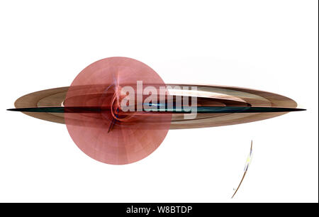 Fractal image: fancy abstract drawing, light background. Stock Photo