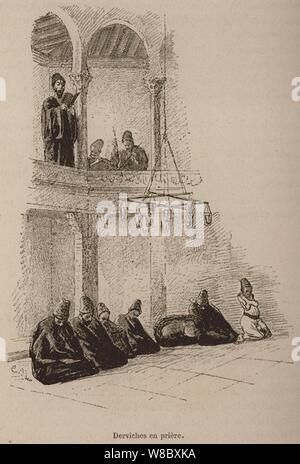 Derviches en prière - De Amicis Edmondo - 1883. Stock Photo