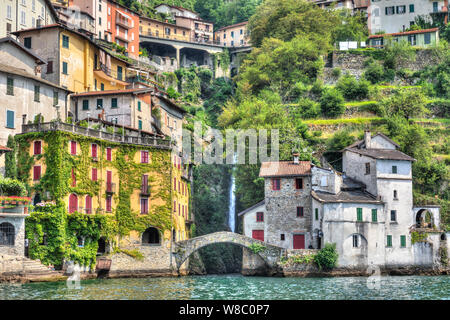 Nesso, Lake Como, Lombardy, Italy, Europe Stock Photo