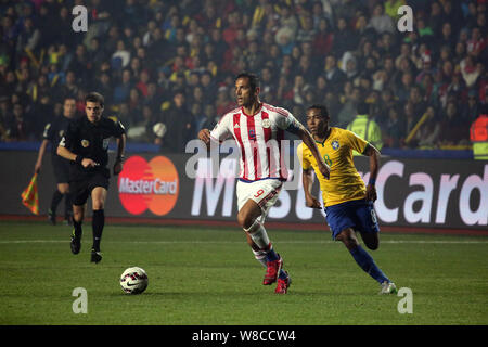 Paraguay's Roque Santa Cruz during the 2010 FIFA World Cup South Africa 1/8  of final Soccer match, Paraguay vs Japan at Loftus Versfeld football  stadium in Pretoria, South Africa on June 29