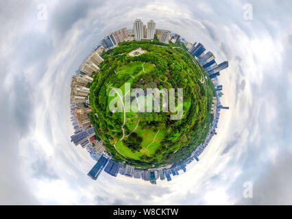 Aerial view of the Lixiang Park in Nanshan district in Shenzhen city, south China's Guangdong province, 25 May 2015. Stock Photo