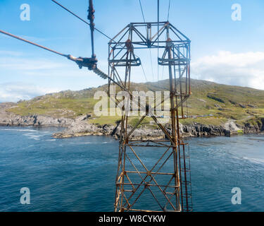 beara seen from cable car to dursey island on sunny summer day with blue sky Stock Photo