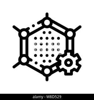 Artificial Graphene Technology Vector Sign Icon Stock Vector