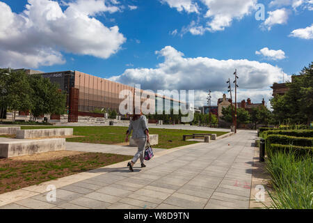 Millenium Point a modern building on Curzon Street housing a science museum and University facilities, Birmingham, UK Stock Photo