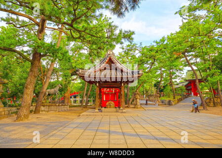 Osaka, Japan - 21 Nov 2018 - Sumiyoshi Grand Shrine or Sumiyoshi Taisha in Osaka City, Kansai, Osaka, Japan. Stock Photo