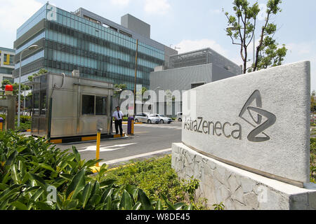 --FILE--View of the China headquarters of AstraZeneca in Pudong, Shanghai, China, 24 July 2013.   AstraZeneca aims to build up its already strong posi Stock Photo
