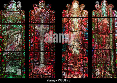 Hereford Cathedral Modern Stained Glass Window By Tom Denny Depicting Hereford Cathedral Modern Stained Glass Window By Tom Denny Depicting