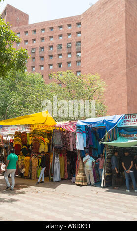 Shops at old mini market at Janpath in New Delhi India Stock Photo