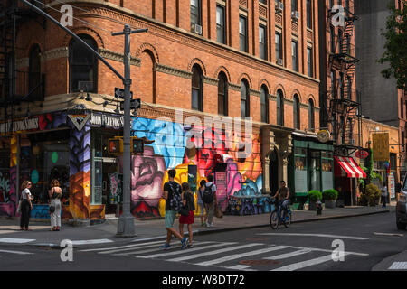 Mulberry Street New York, view along Mulberry Street, the main ...