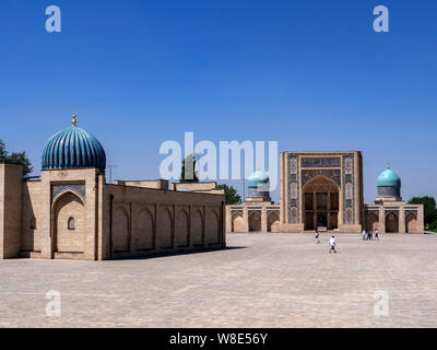 Library and Barak Khan Madrasa at Hast Imam-Square, Tashkent, Uzbekistan, Asia Stock Photo