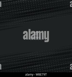 Abstract black diagonal lines with halftone effect background with space for text. Speed motion. Vector illustration Stock Vector