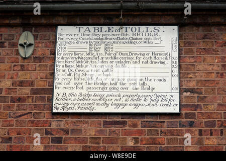 detail of Ironbridge built by Abraham Darby III, Ironbridge Gorge, Shropshire Stock Photo