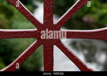 detail of Ironbridge built by Abraham Darby III, Ironbridge Gorge, Shropshire Stock Photo