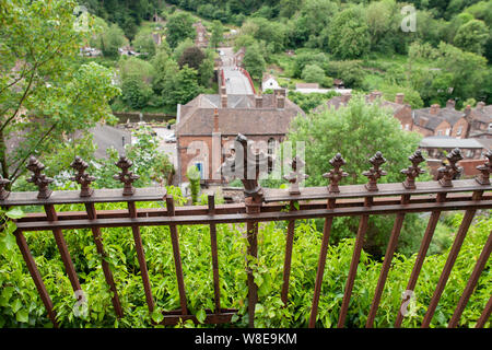 view of the Ironbridge built by Abraham Darby III, Ironbridge Gorge, Shropshire Stock Photo