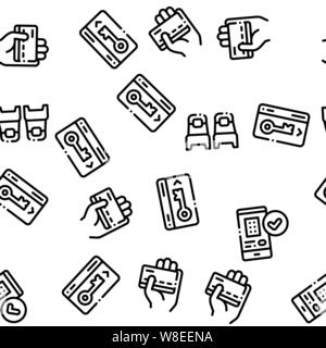 Hostel Seamless Pattern Vector Stock Vector