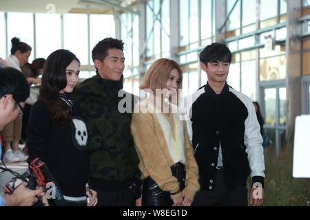 (From second left) Chinese actress Tang Yan, actor Dou Xiao, Choi Soo-young (Sooyoung) of South Korean girl group Girls' Generation and Choi Min-ho (M Stock Photo