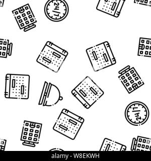 Hostel Seamless Pattern Vector Stock Vector