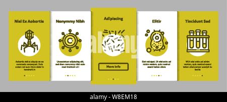 Collection Pathogen Elements Vector Onboarding Stock Vector