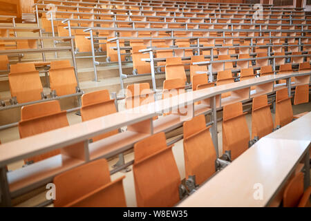 Empty seats in new modern clean lecture hall or classroom Stock Photo