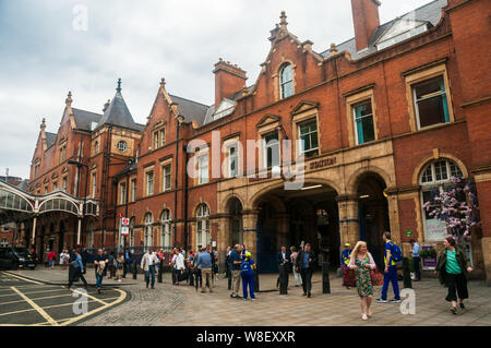 Main entrance of Marylebone Station where in A Hard Day’s Night The Beatles are seen driving out. Stock Photo