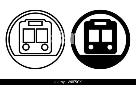 A set of black and white Metro icons Stock Vector