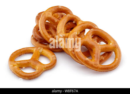 Pretzel crackers isolated on white background Stock Photo